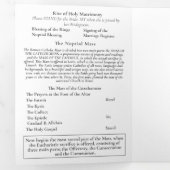 Nuptial Grace Catholic Wedding 三つ折りプログラム (内部最初)