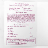 Nuptial Grace Catholic Wedding 三つ折りプログラム (内部最初)