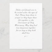 Nuptial Grace Catholic Wedding Invitation 招待状 (裏面)