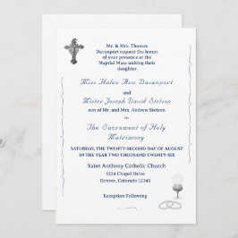 Nuptial Grace Catholic Wedding Invitation 招待状