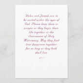 Nuptial Grace Catholic Wedding Invitation 招待状 (裏面)