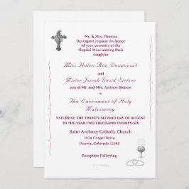 Nuptial Grace Catholic Wedding Invitation 招待状