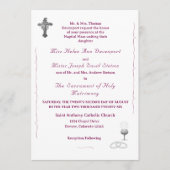 Nuptial Grace Catholic Wedding Invitation 招待状 (正面)