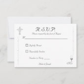 Nuptial Grace Catholic Wedding Response Card 出欠カード (正面)