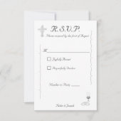 Nuptial Grace Catholic Wedding Response Card 出欠カード (正面)