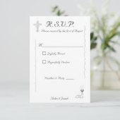 Nuptial Grace Catholic Wedding Response Card 出欠カード (スタンド正面)