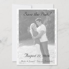 Nuptial Grace Wedding Flat Save The Date Card セーブザデート