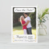 Nuptial Grace Wedding Flat Save The Date Card セーブザデート (スタンド正面)