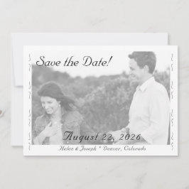 Nuptial Grace Wedding Flat Save The Date Card セーブザデート
