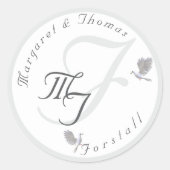 Nuptial Unityカソリッ結婚クのステッカー ラウンドシール (正面)