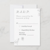 Nuptial Unityカソリッ結婚クの応答カード 出欠カード (正面)