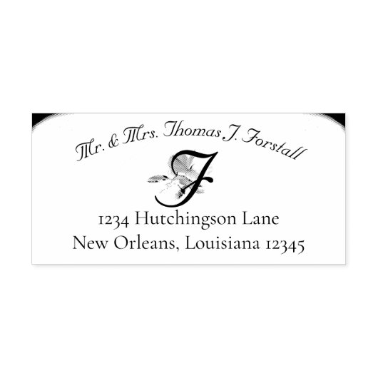 Nuptial Unity結婚のモノグラムの セルフインキングスタンプ (デザイン)