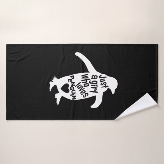 Nur ein Mädchen, dass Pinguine liebt バスタオル (バスタオル)