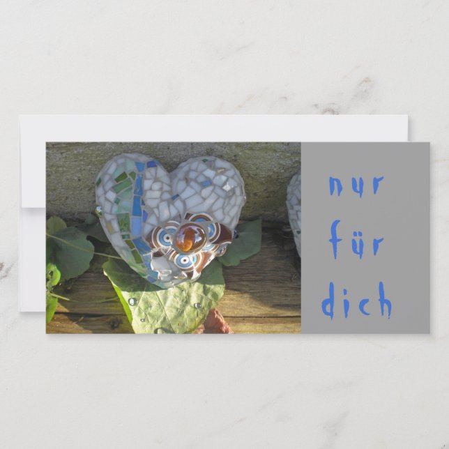 nur fur dich_karte_mosaikherz (正面)