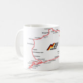 NÜRBURGRING MAP - MUG コーヒーマグカップ (正面左)