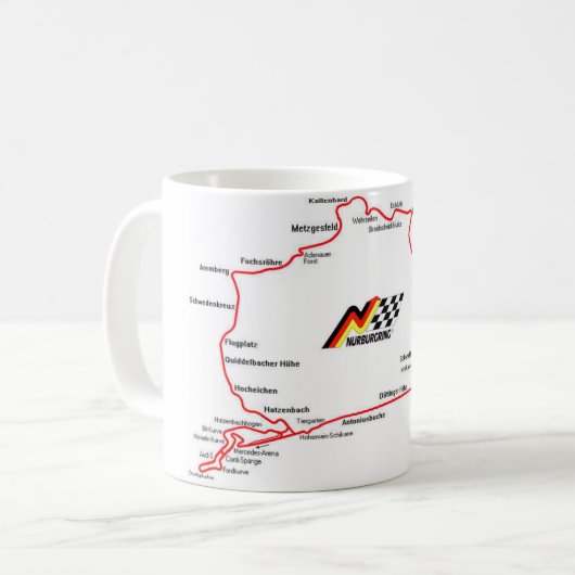 NÜRBURGRING MAP - MUG コーヒーマグカップ (正面左)