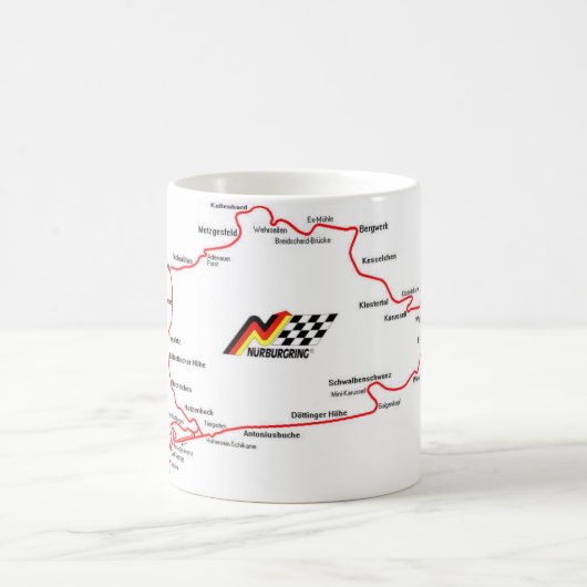 NÜRBURGRING MAP - MUG コーヒーマグカップ (中央)