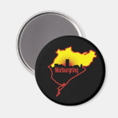 Nurburgring Nordschleifeレーストラック（ドイツ） マグネット (正面/裏面)