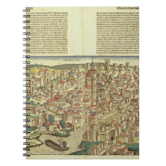 Nureからのフィレンツェ囲まれた市の眺め、 ノートブック (正面)