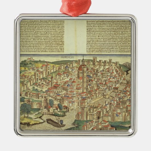 Nureからのフィレンツェ囲まれた市の眺め、 メタルオーナメント (正面)