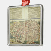 Nureからのフィレンツェ囲まれた市の眺め、 メタルオーナメント (左)