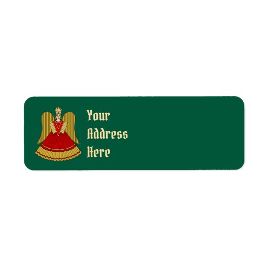 Nuremberg Christmas Angel Return Address Label ラベル (正面)