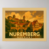 Nuremberg Germany City Art ポスター (正面)