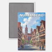 Nuremberg Germany Travel マグネット (正面/裏面)