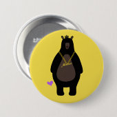 Nurenブラックベアーイエロー 缶バッジ (正面&裏面)