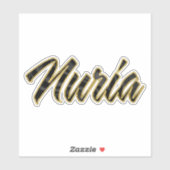 Nuria black gold Lettering Aufkleber Sticker シール (シート)