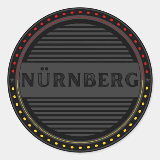 Nürnberg City Pride Emblem – German Identity ラウンドシール (正面)