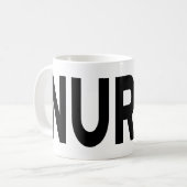 NURSE タイポグラフィ プライド 職業 ギフト コーヒーマグカップ (正面左)