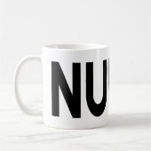 NURSE タイポグラフィ プライド 職業 ギフト コーヒーマグカップ (左)