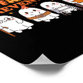 Nurse All About Fall Prevention Cute Ghosts Autumn ポスター (角)