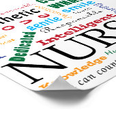 NURSE ART PRINTS Words Describe Nurses artwork ポスター (角)