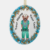 Nurse Bear custom name Ornament セラミックオーナメント (右)