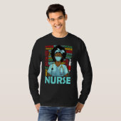 Nurse Black Women Black History Afro African Pride Tシャツ (正面フル)