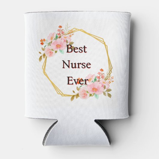 Nurse Blush Pink Wild Roses Can Cooler 缶クーラー (正面)