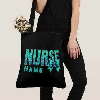 NURSE Bow Design – Elegant Nurse Custom Tote Bag トートバッグ