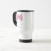 Nurse Bow Stethoscope Cup, Personalized Nurse Cup, トラベルマグ (正面左)