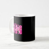 Nurse Breast Cancer Awareness Nk Ribbon Nursing Rn コーヒーマグカップ (正面左)