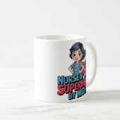 Nurse By Day Superhero By Night Funny Nurse Coffee コーヒーマグカップ (正面右)