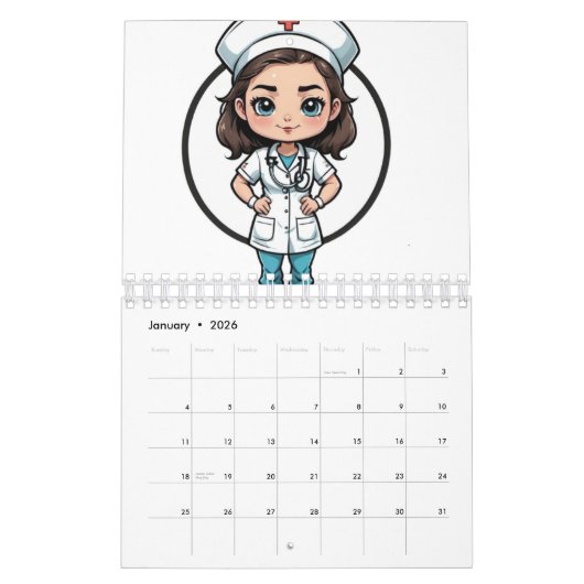 Nurse Calendar Collection - Inspiring Nursing Logo カレンダー (1月 2026)