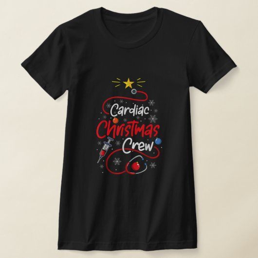 Nurse Cardiac Christmas Crew Nursing Christmas lig Tシャツ (レイダウン)