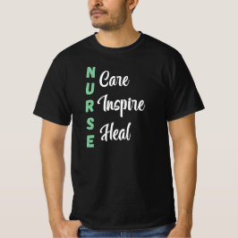 Nurse Care Inspire Heal Tシャツ