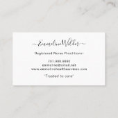 Nurse Caregiver Floral Stethoscope Business Card 名刺 (裏面)