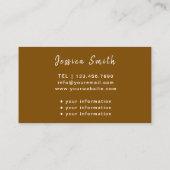 Nurse Caregiver Modern Black & golden Medical Care 名刺 (裏面)