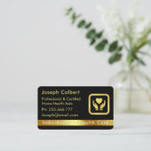 Nurse Caregiver Modern Gold Medical Care  名刺 (スタンド正面)
