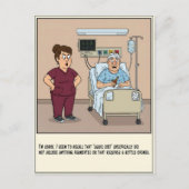 Nurse Catches Patient Drinking Whiskey Get Well ポストカード (正面)