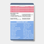 Nurse Cheats®によるACLSアルゴリズム バッジ (裏面)